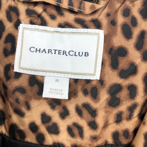 NWT Charter Club Cheetah-Print Jacket Sz Med - Picture 5 of 7
